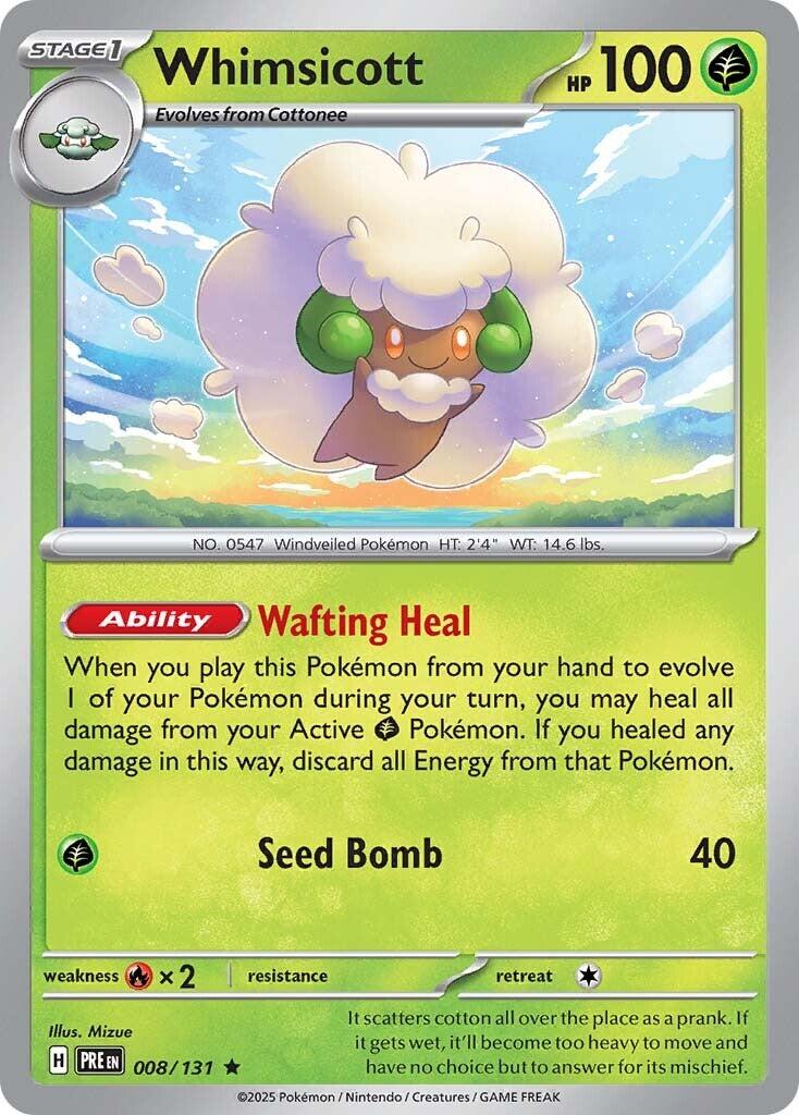 Whimsicott SV: Prismatic Evolutions Reverse Holofoil