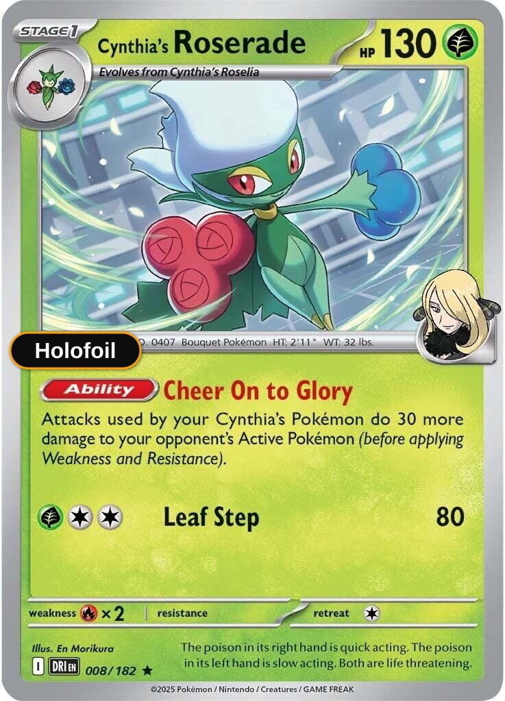 Cynthia's Roserade SV10: Destined Rivals - Holofoil