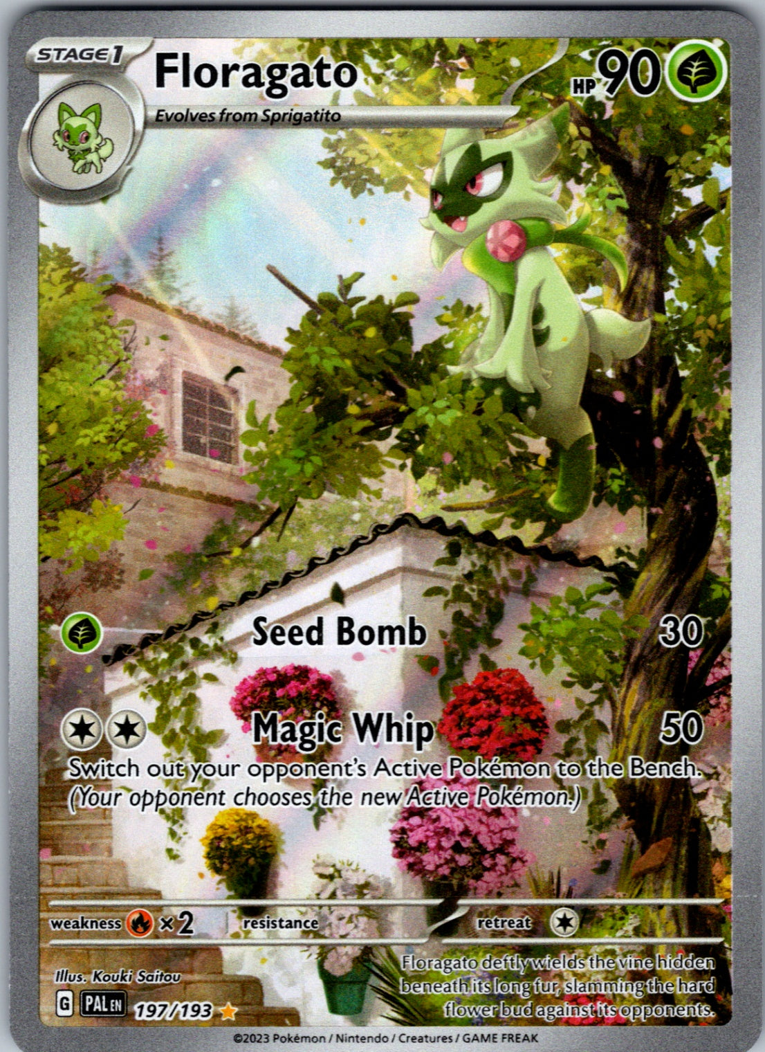 Floragato Illustration Rare SV02: Paldea Evolved 197/193 NM