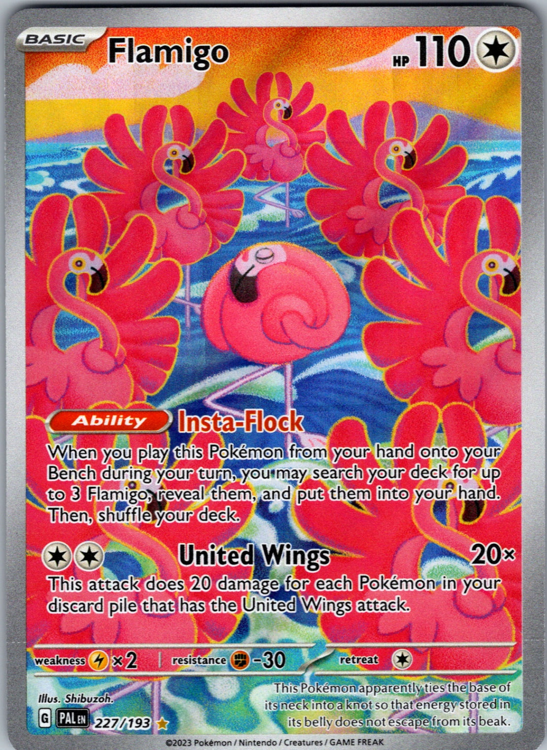 Flamigo Illustration Rare SV02: Paldea Evolved 227/193 NM