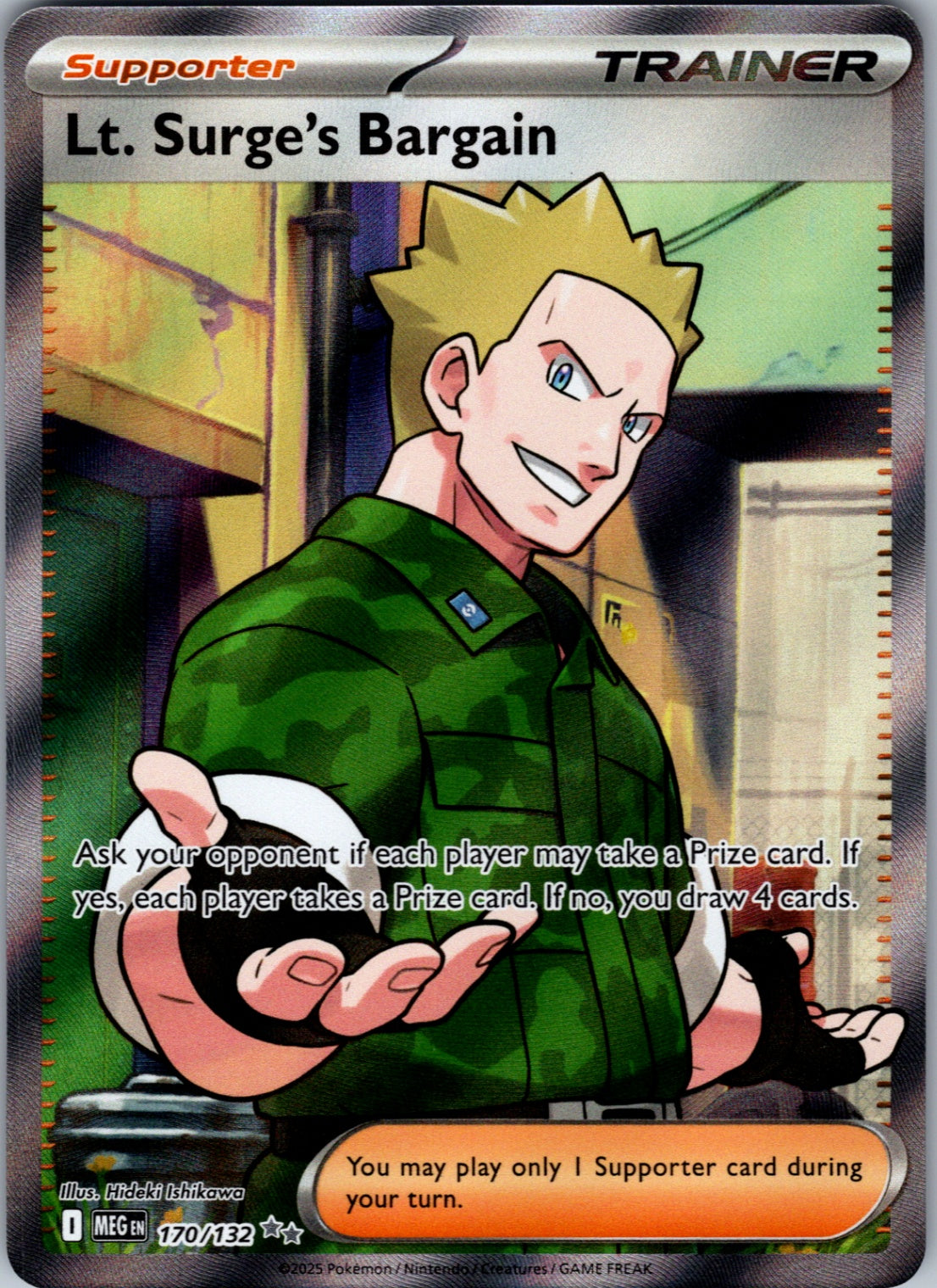 Lt. Surge's Bargain Ultra Rare ME01: Mega Evolution 170/132 NM