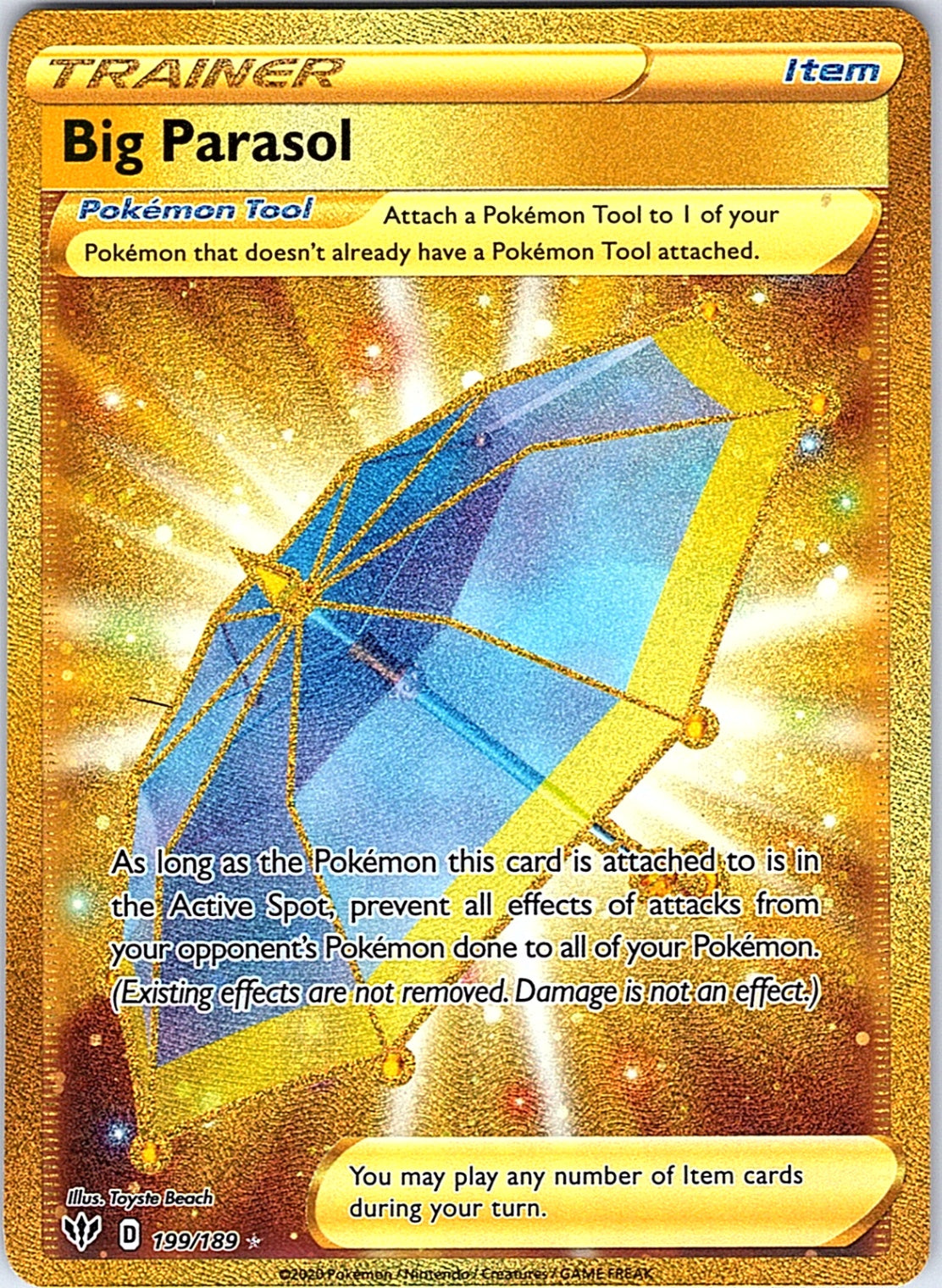 Big Parasol (Secret) Secret Rare SWSH03: Darkness Ablaze 199/189 NM