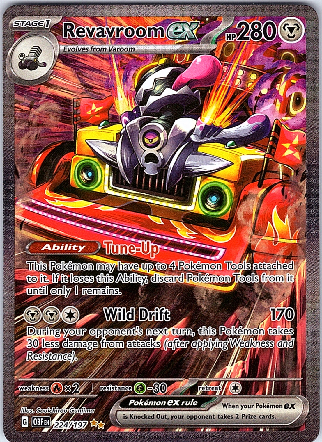 Revavroom ex Special Illustration Rare SV03: Obsidian Flames 224/197 NM