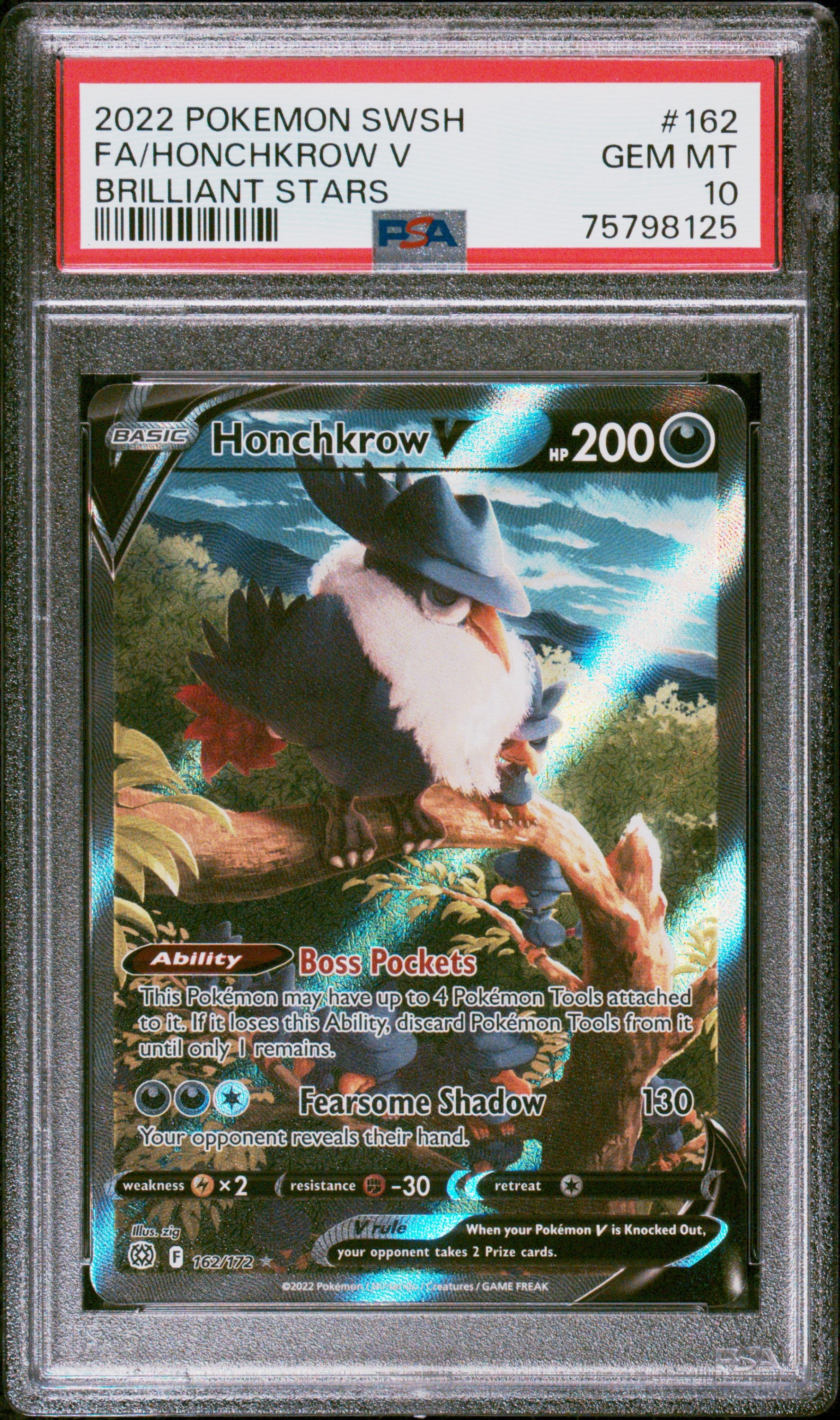 Honchcrow V Alt Art 162/172 PSA 10