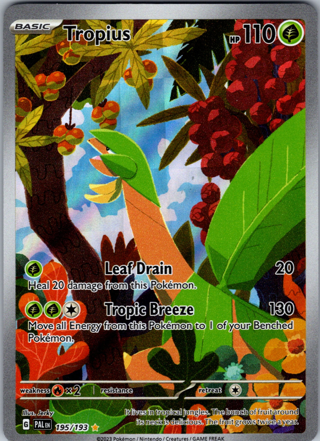 Tropius Illustration Rare SV02: Paldea Evolved 195/193 NM