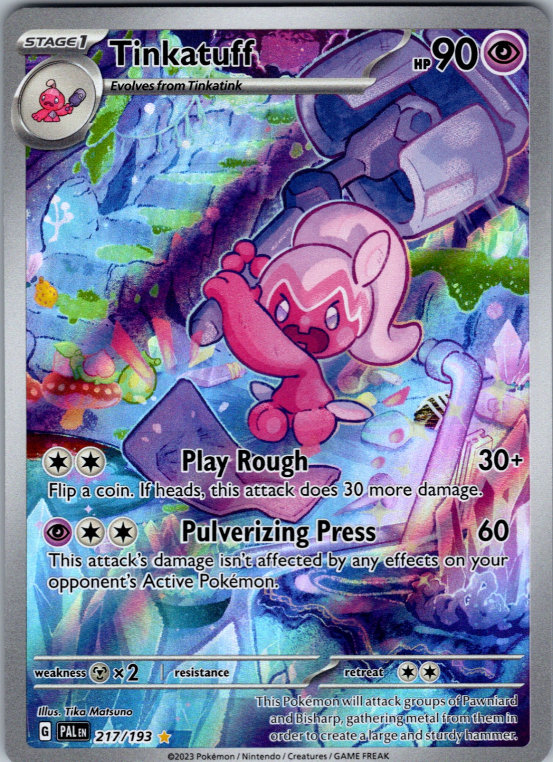 Tinkatuff Illustration Rare SV02: Paldea Evolved 217/193 NM