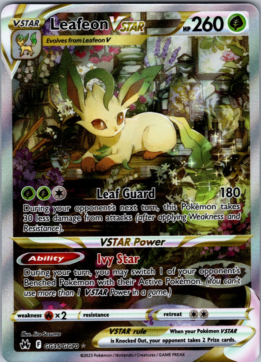 Leafeon VSTAR Ultra Rare Crown Zenith: Galarian Gallery GG35/GG70 NM