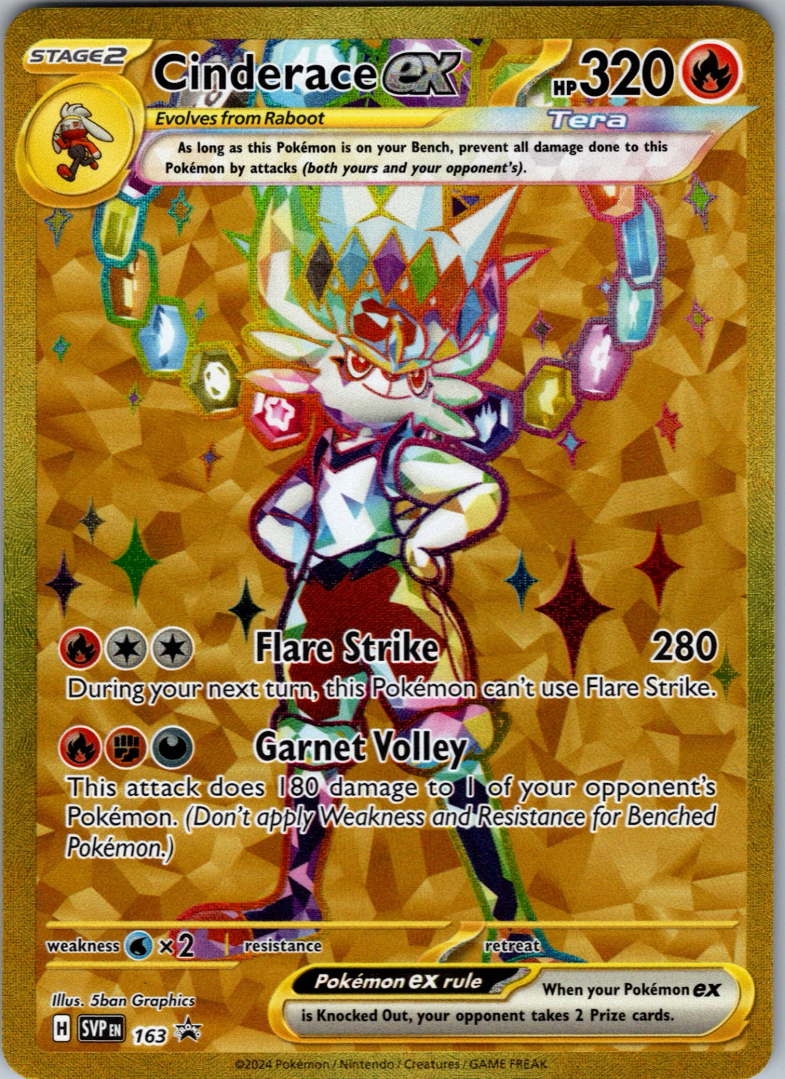 Cinderace ex Promo SV: Scarlet & Violet Promo Cards 163 NM