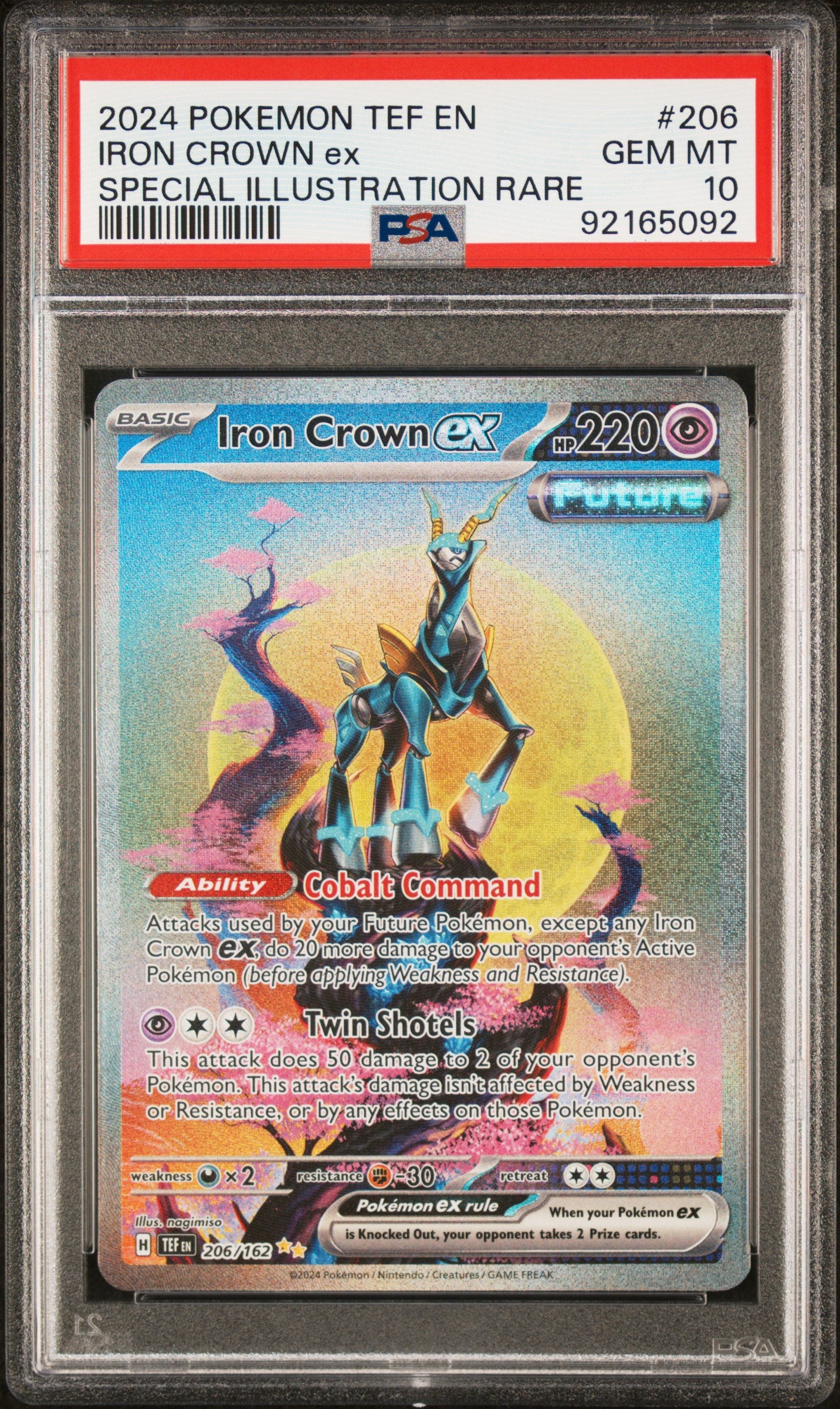 Iron Crown Ex Special Illustration Rare Tef En-Temporal Forces 206 PSA 10
