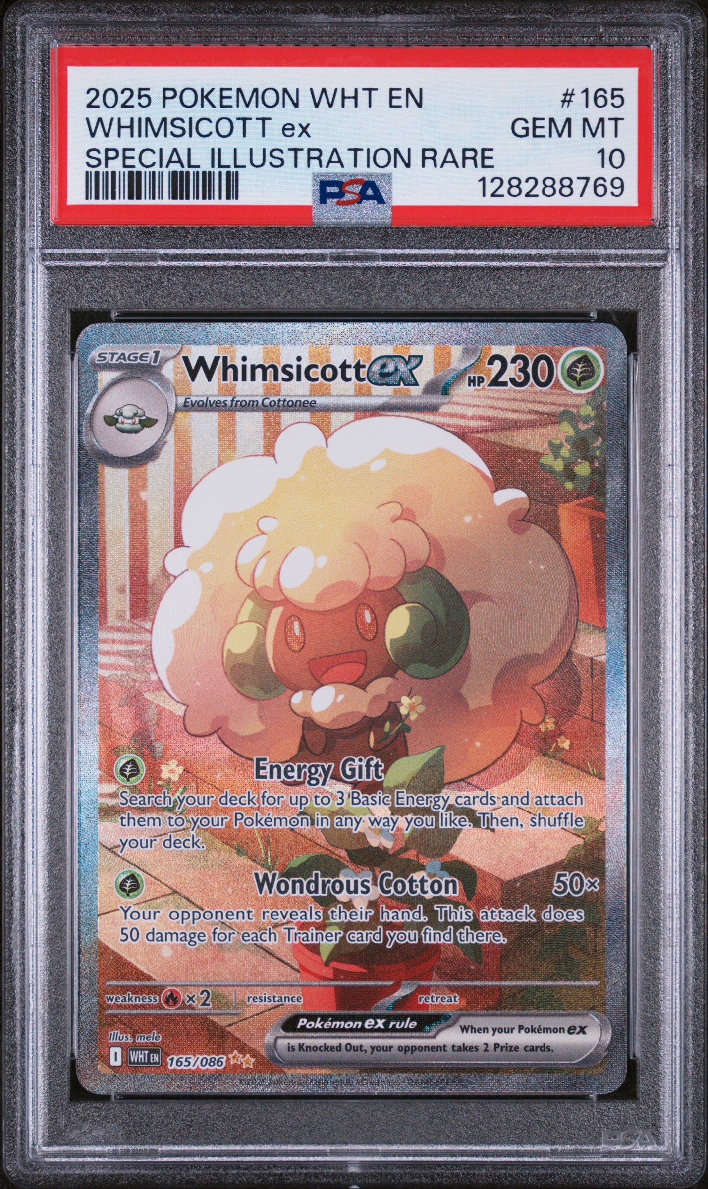 Whimsicott Ex Special Illustration Rare Pokemon Wht En-White Flare 165 PSA 10