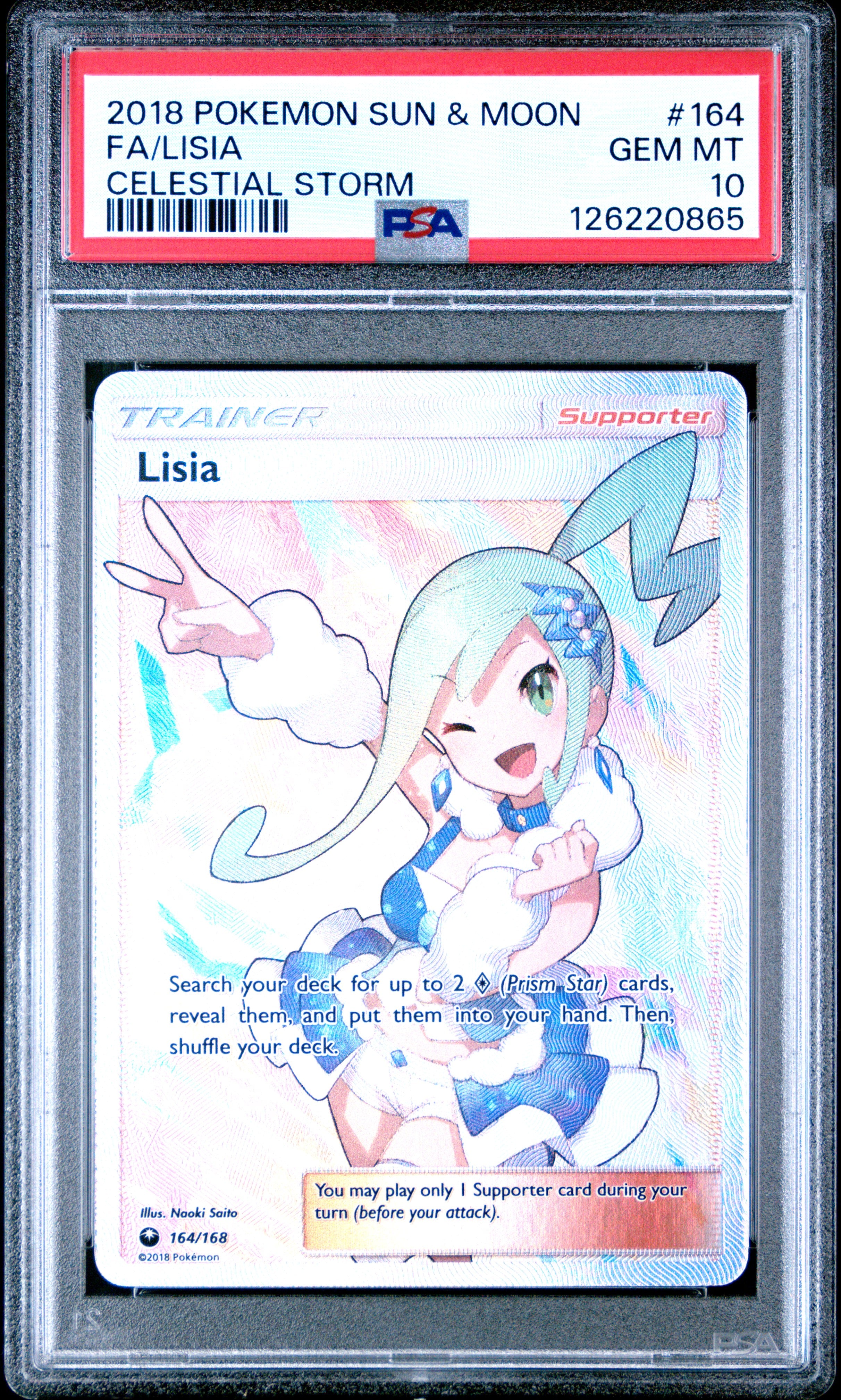 Fa/Lisia Celestial Storm Pokemon Sun & Moon Celestial Storm 164 PSA 10