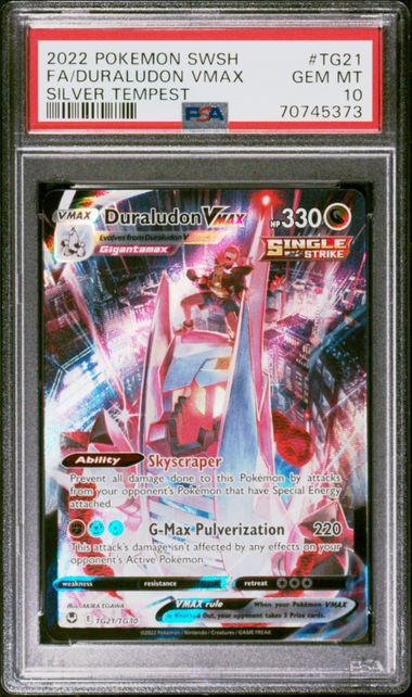 Fa/Duraludon Vmax Silver Tempest Pokemon Sword & Shield Silver Tempest TG21 PSA 10