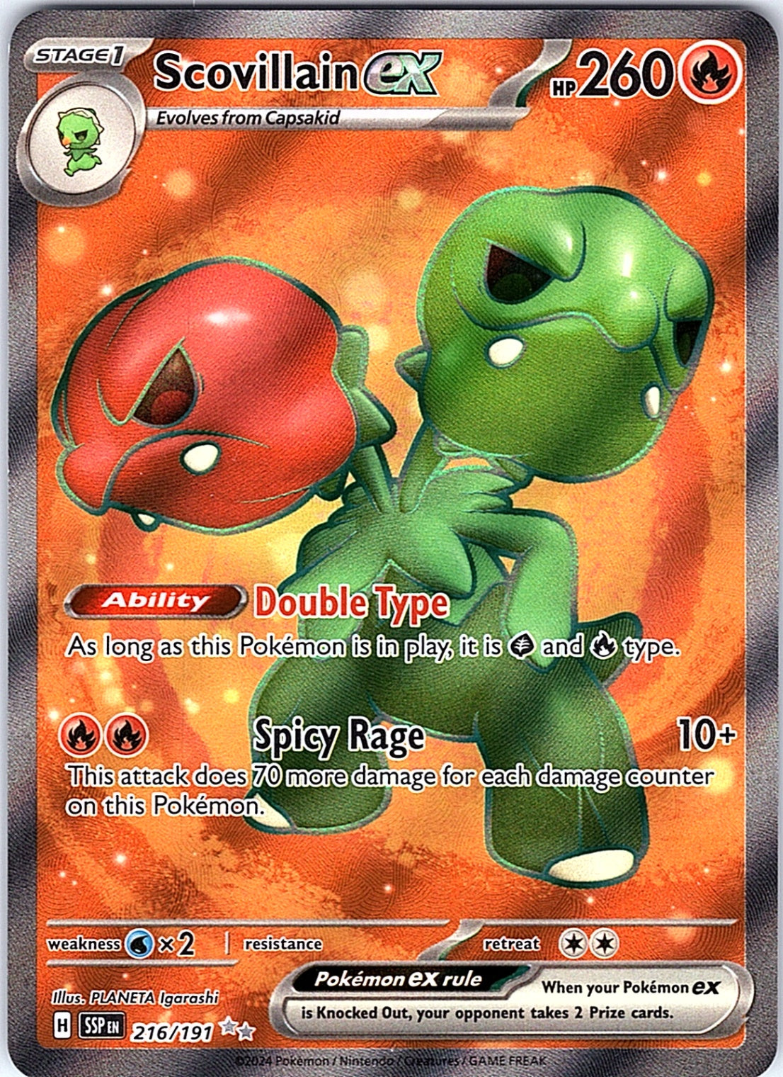 Scovillain ex Ultra Rare SV08: Surging Sparks 216/191 NM