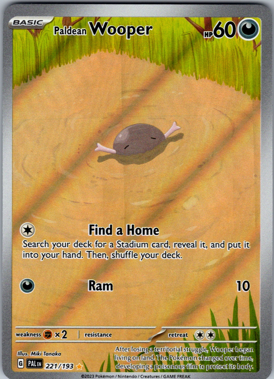 Paldean Wooper Illustration Rare SV02: Paldea Evolved 221/193 NM