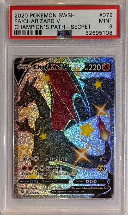 Charizard V Shiny Secret Rare #079 PSA 9