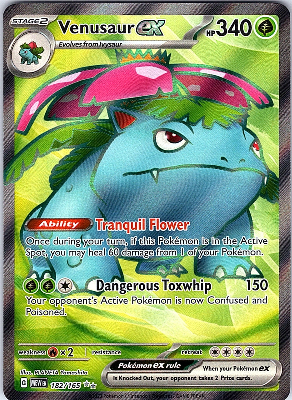 Venusaur ex Ultra Rare SV: Scarlet & Violet 151 182/165 NM