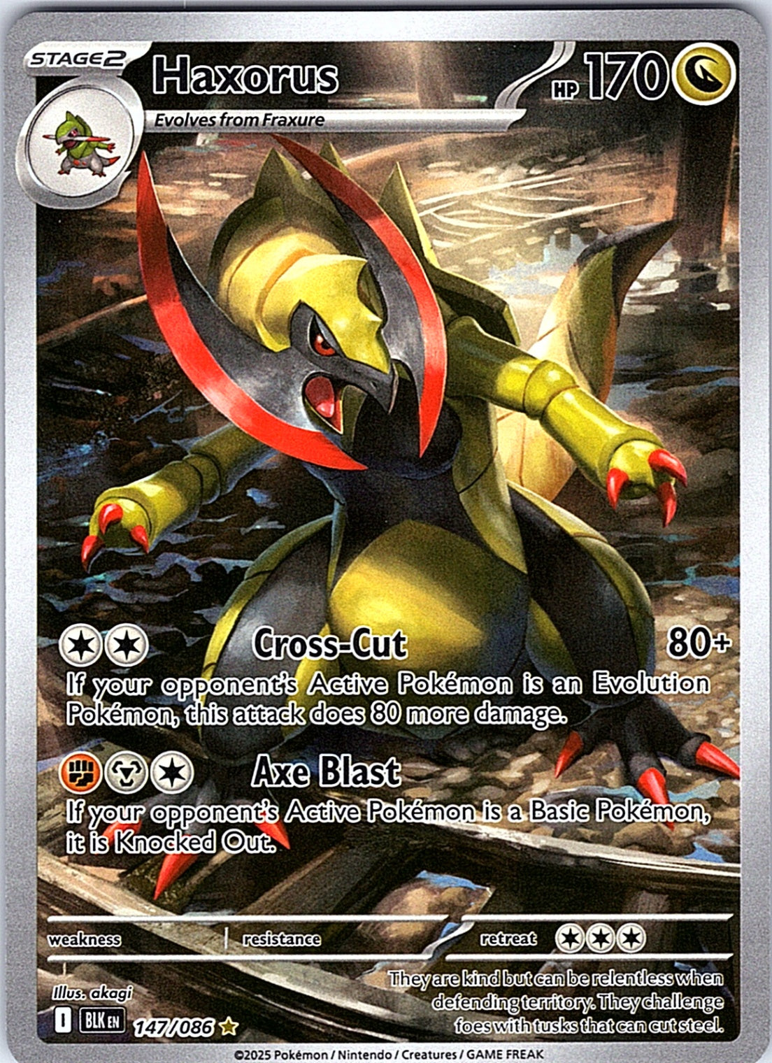 Haxorus Illustration Rare SV: Black Bolt 147/086 NM