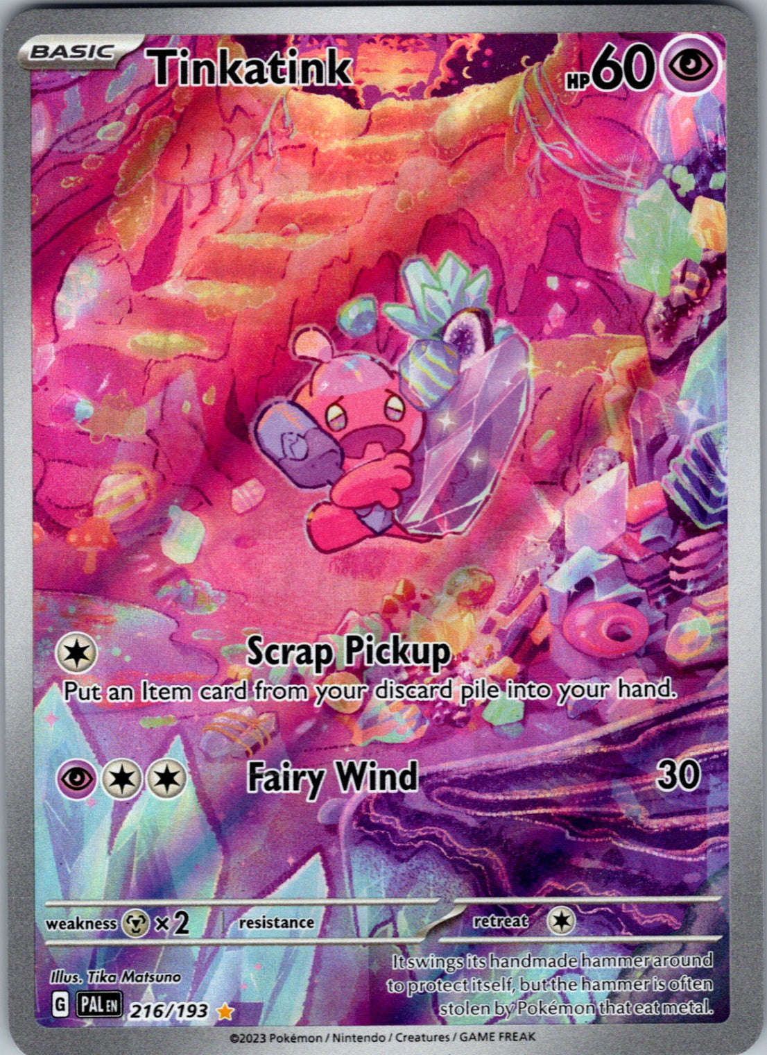 Tinkatink Illustration Rare SV02: Paldea Evolved 216/193 NM