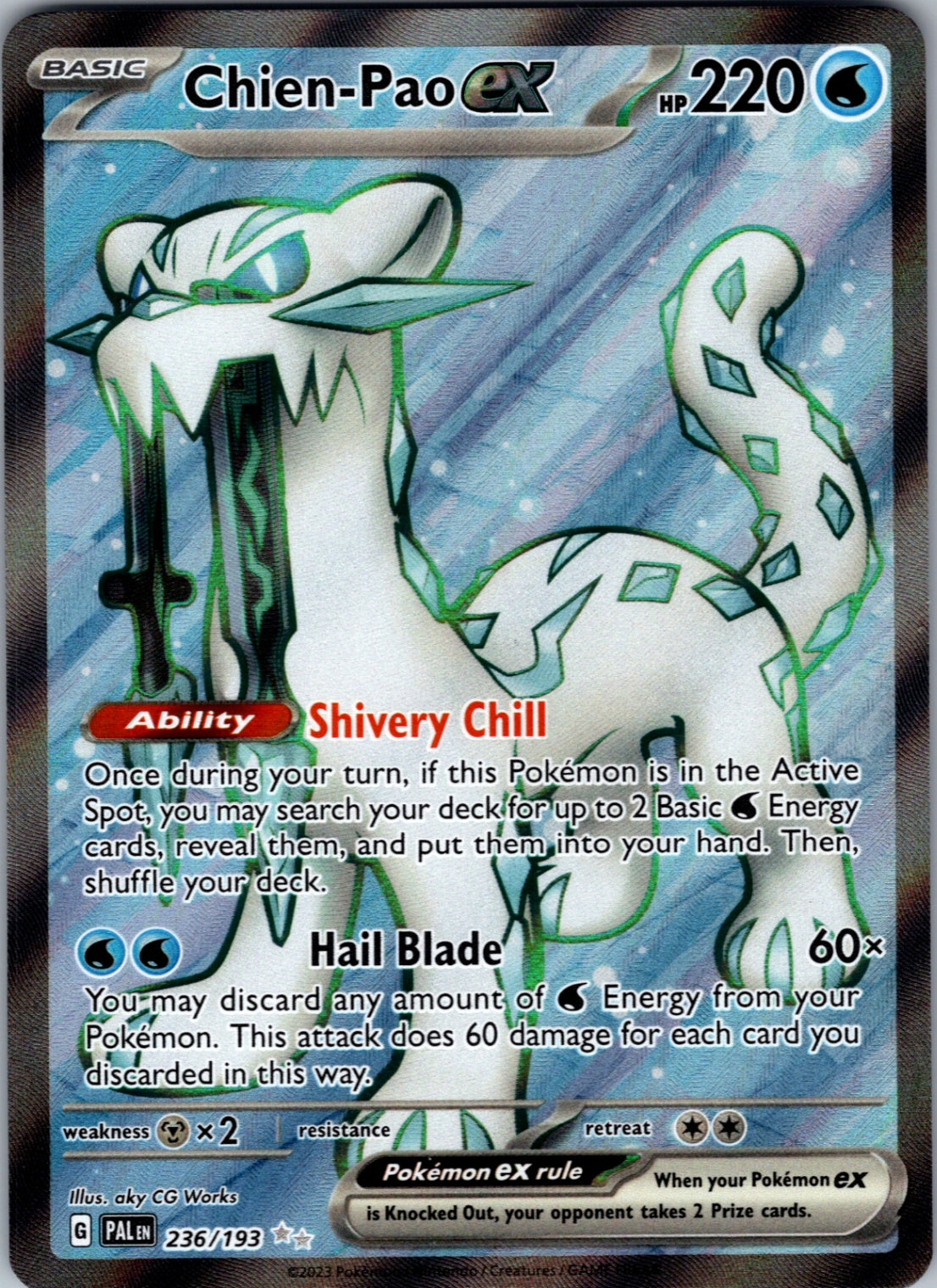 Chien-Pao ex Ultra Rare SV02: Paldea Evolved 236/193 NM