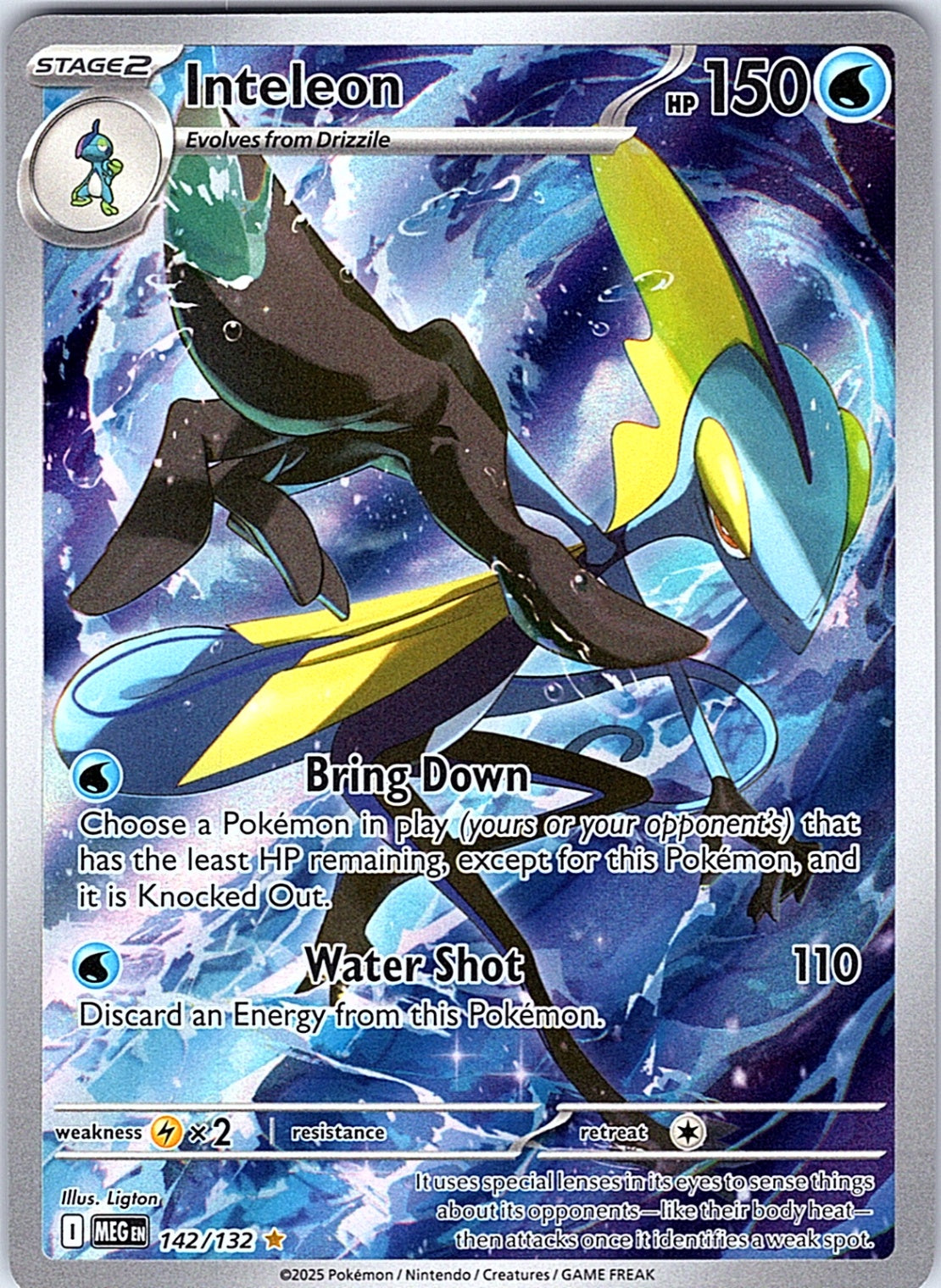 Inteleon Illustration Rare ME01: Mega Evolution 142/132 NM