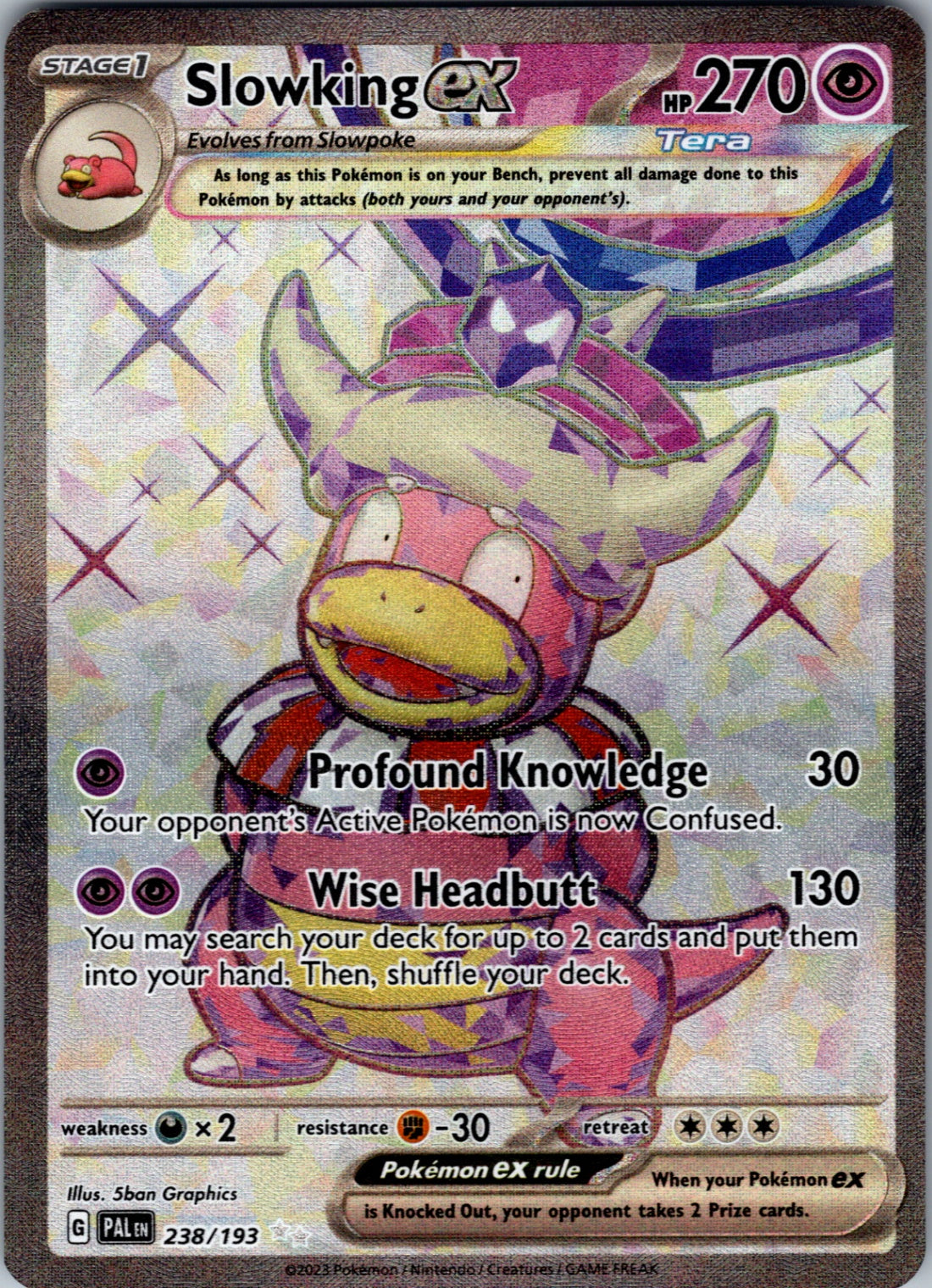Slowking ex Ultra Rare SV02: Paldea Evolved 238/193 NM