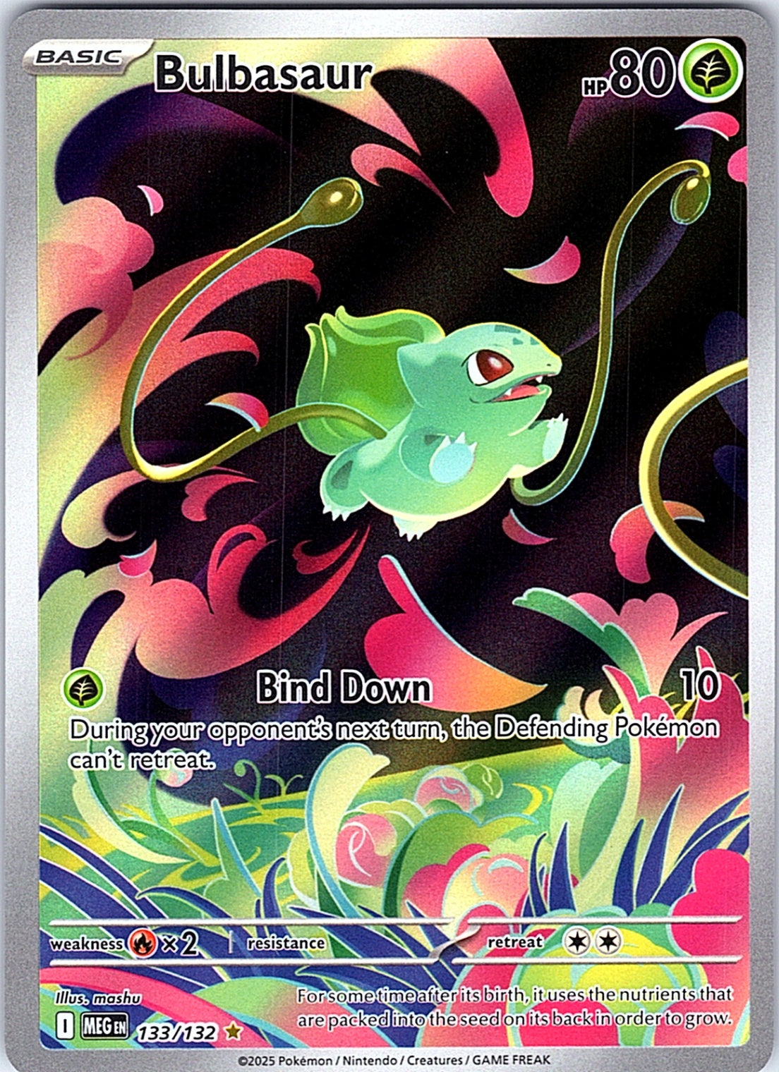 Bulbasaur Illustration Rare ME01: Mega Evolution 133/132 NM