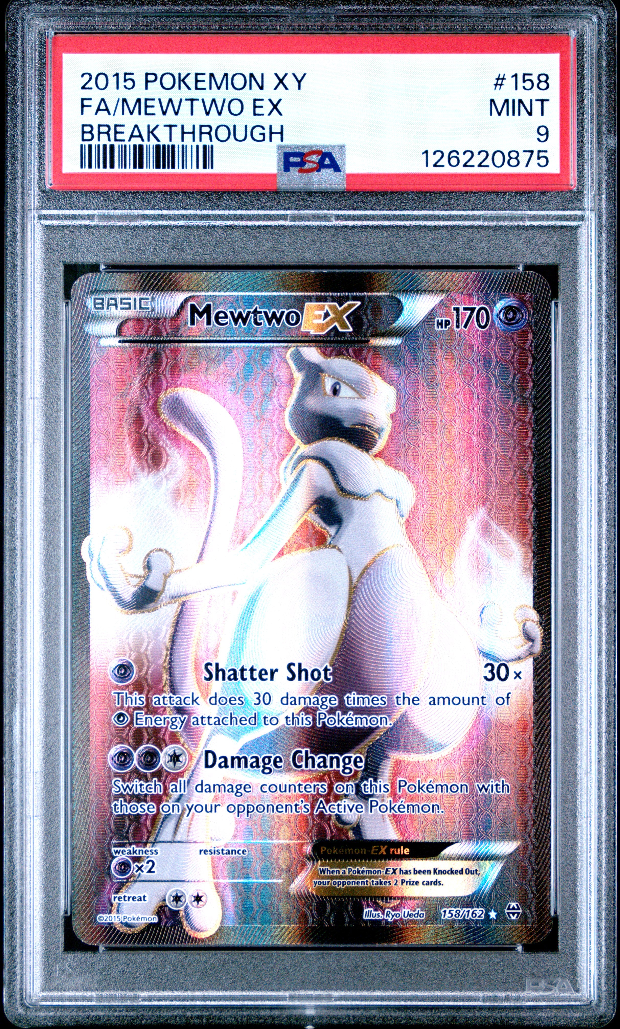Fa/Mewtwo Ex Breakthrough Pokemon Xy Breakthrough 158 PSA 9