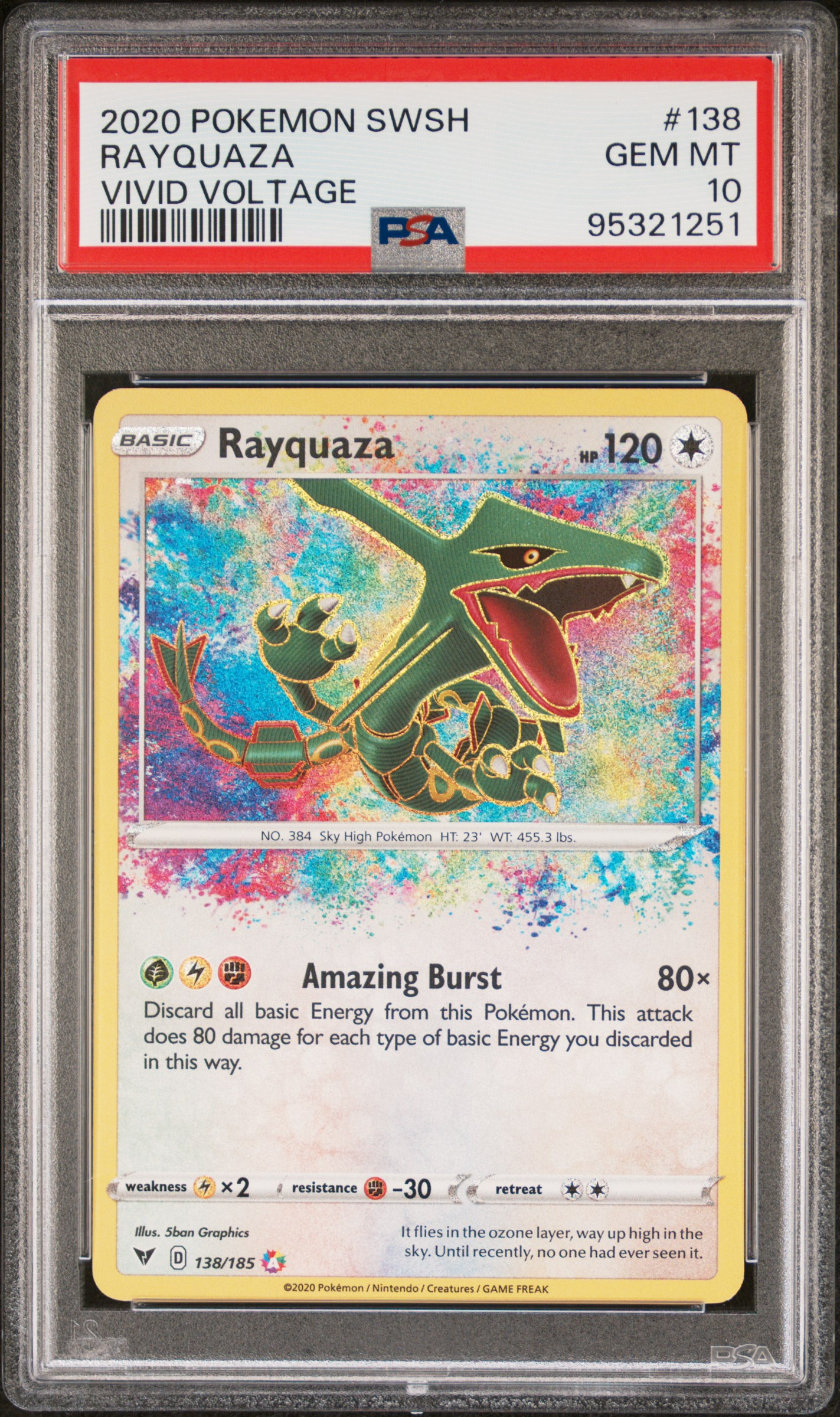 Rayquaza Amazing Rare 138/185 PSA 10