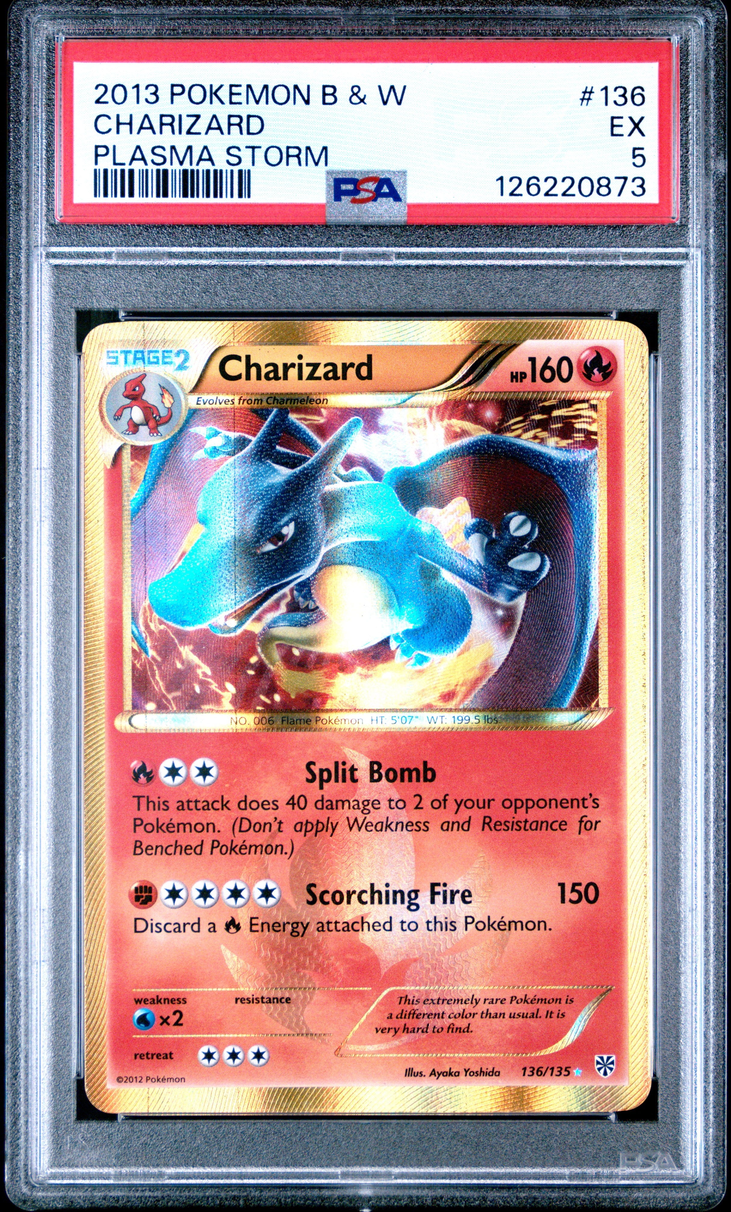 Charizard Plasma Storm Pokemon Black & White Plasma Storm 136 PSA 5