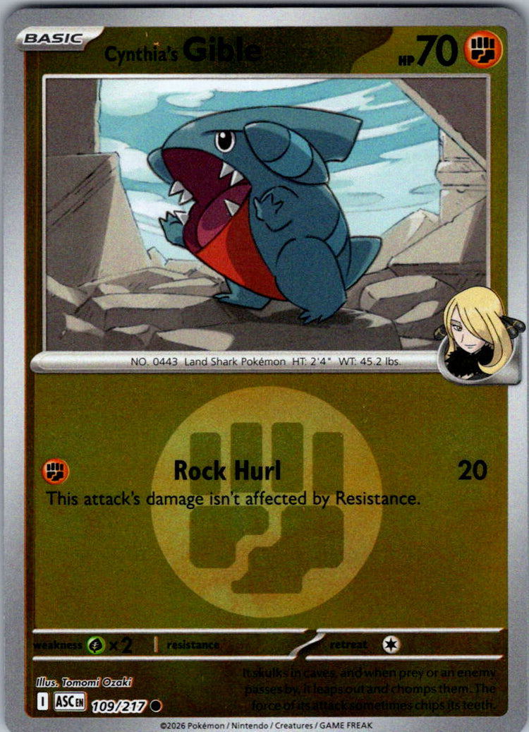 Cynthia's Gible (Energy Symbol Pattern)