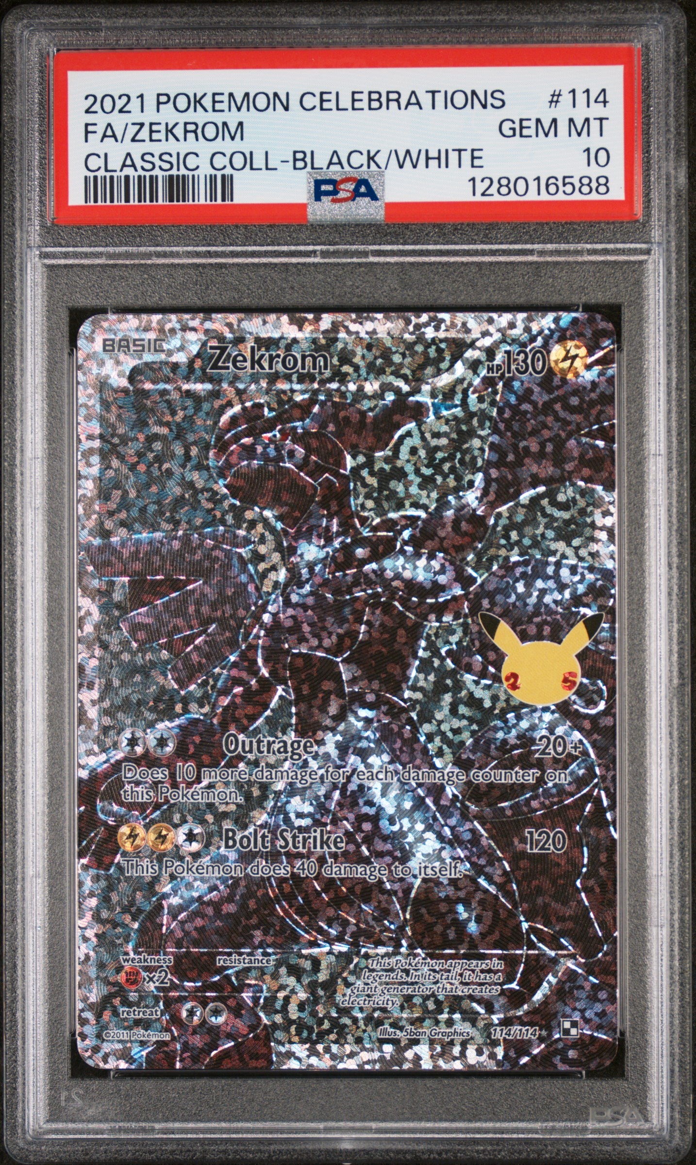 Fa/Zekrom Classic Coll-Black/White Pokemon Celebrations Classic Collection 114 P